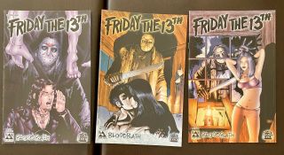 Friday The 13th Bloodbath 1 2 3 Set Jason Voorhees Terror Variants Avatar Comics