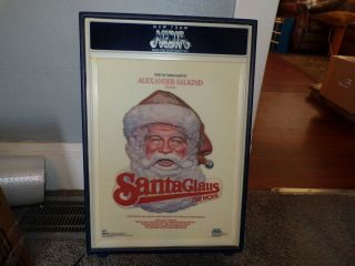 Vtg 1986 Santa Claus The Movie Light Box Video Store Display 3d Dudley Moore