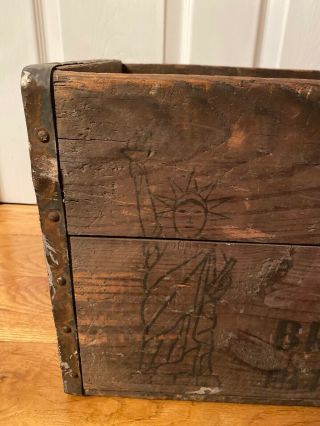 Vtg LIBERTY BREWING COMPANY Beer Wood Crate Wooden Box Bottles Ale Pittston Pa 2
