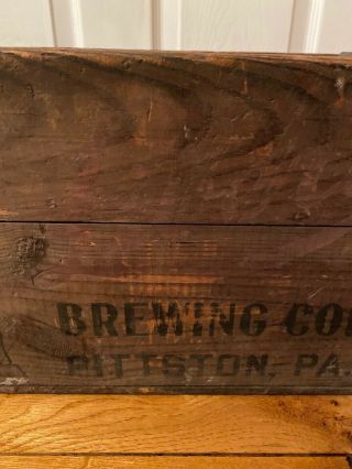 Vtg LIBERTY BREWING COMPANY Beer Wood Crate Wooden Box Bottles Ale Pittston Pa 3