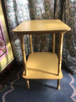 Vintage Faux Bamboo Small Table 1930s 1940s Early Example Of Flat Pack Furniture