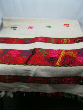 Antique - Vintage Aztec Rug / Horse Blanket 7 X 5 Handmade
