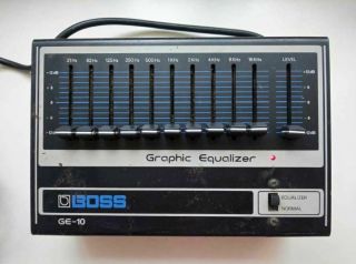 Boss Ge - 10 Graphic Equalizer Eq Vintage Guitar Effect Pedal Roland W/tracking