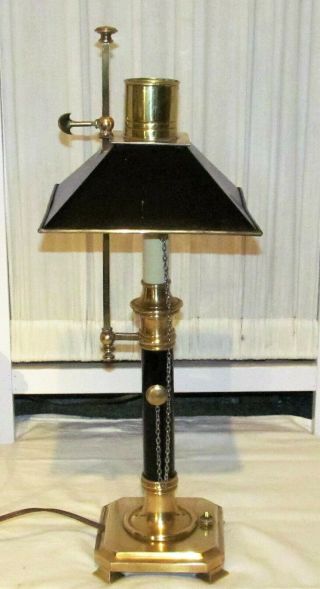 Vintage Chapman Brass Single French Bouillotte Table Lamp