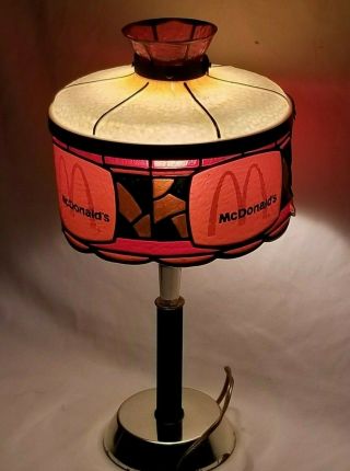 Vintage McDonalds Tiffany Style Lamp Plastic Shade 2