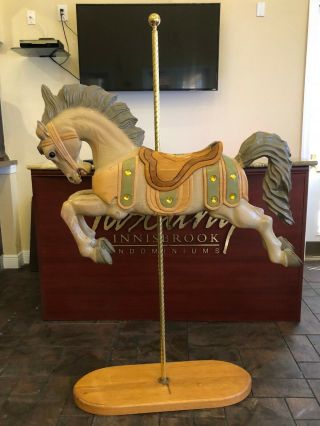Hand Carved Wood Carousel Horse Full Size