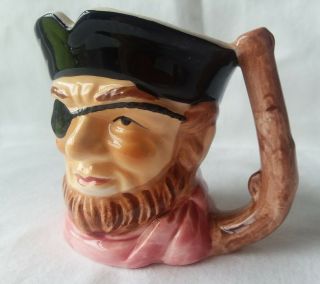 Toby Mug Jug Coffee Cup 3D Pirate Man Face W/ Musket Gun Handle Bahamas Vintage 2