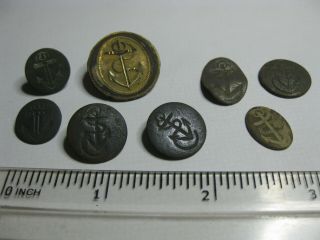 Georgian / Napoleonic Naval Buttons 1700s To Early 1800s - Detecting / Detector