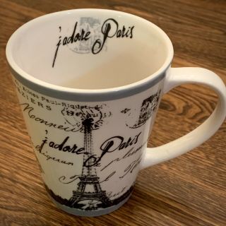 Open Roads Brand “‘i Adore Paris” Coffee Mug Cup