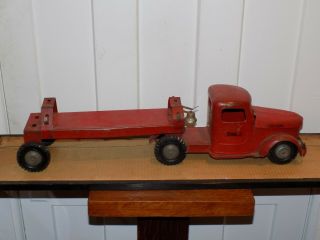 Vintage 1930’s Structo Toys Fire Truck Cab And Ladder Trailer