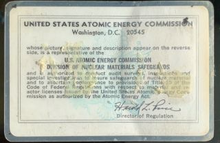 1960s US Atomic Energy Commission LOS ALAMOS NATIONAL Labs BADGE Bomb NUCLEAR 2