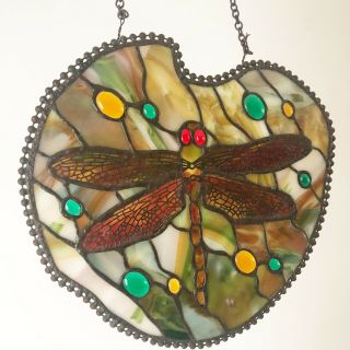Vintage Dragonfly Stained Glass Tiffany Style Sun Catcher Window Home Decor