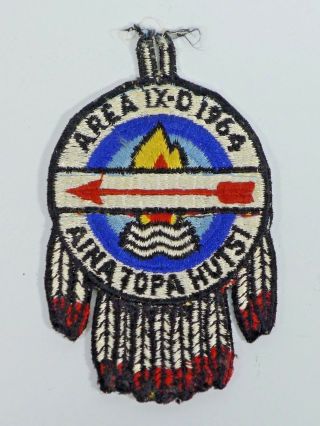 1964 Aina Topa Hutsi Lodge 60 Host Area 9 - D Conclave Oa Boy Scout Flap Patch Bsa