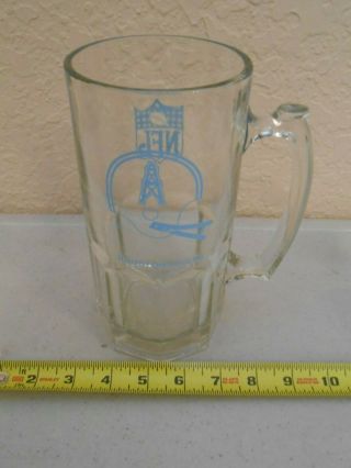 Vintage Large Nfl Football Houston Oilers Beer Mug Drinking Glass Sports