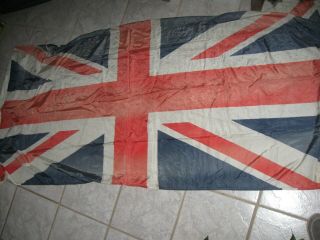 Vintage United Kingdom Union Jack Flag - Wwii Era 72 " X 34 "