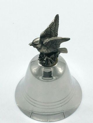 Danbury Bell Silverplate Pewter Songbird Bell Skylark Bird
