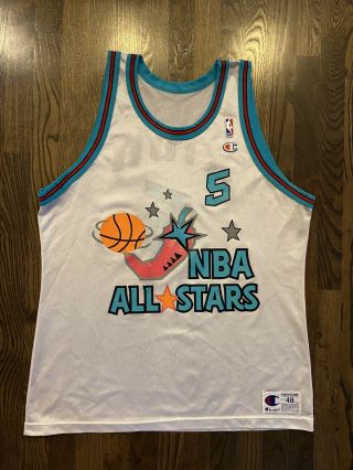 Vintage Jason Kidd 5 Dallas Mavericks 1996 All Star Game Champion Jersey 48