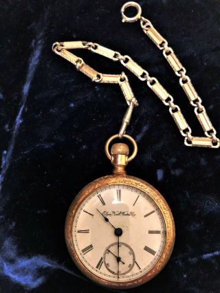 Rare Vintage Antique 2 " Elgin Wind Up Pocket Watch Still Well