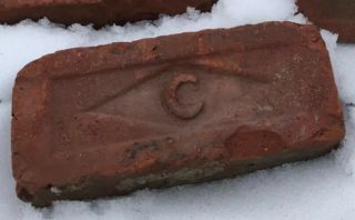 1880 Cook Brick Company Of State Farm,  Bridgewater,  Mass With “c” In Frog