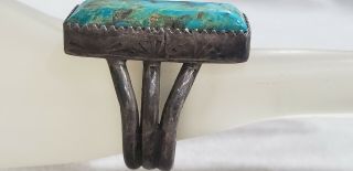 Vtg Quality Old Pawn NAVAJO Huge ROYSTON TURQUOISE Sterling Silver Ring.  SZ.  9 2