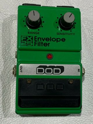 Vintage Dod Fx25 Envelope Filter Guitar Effect Pedal Usa.  Kermit Green
