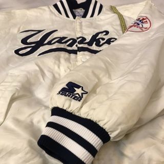York Yankees Starter Satin Bomber Jacket Vintage 90s Mlb Men 