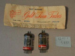 Vintage Vacuum Tube Matched B739,  12ax7,  Ecc83 - Genalex Gold Lion Tubes