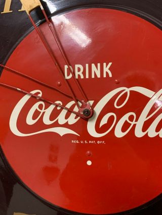 vintage coca cola metal advertising clock 2