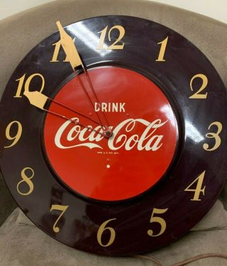 vintage coca cola metal advertising clock 3
