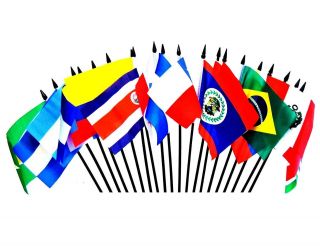 Central & South America Flag Set - - One Polyester 4 " X6 " Flag For Each Country