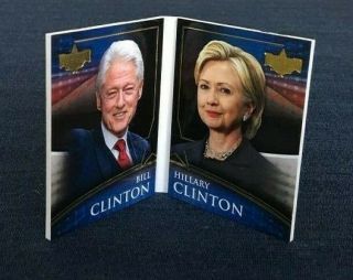 BILL & HILLARY CLINTON DECISION 2016 PARTY PALS GOLD FOIL BOOKLET SHIPS 2