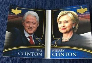 BILL & HILLARY CLINTON DECISION 2016 PARTY PALS GOLD FOIL BOOKLET SHIPS 3