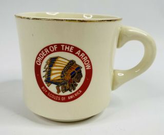 Vintage Boy Scouts Of America Bsa Order Of The Arrow Nawakwa Coffee Mug