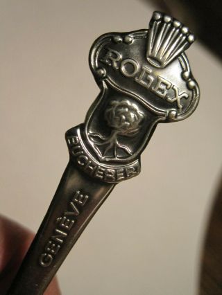Vintage Rolex Bucherer Of Switzerland Geneve Souvenir Spoon