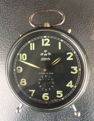 Vintage Wehrle Three In One Repeater Alarm Clock Striker Keeping Very Good Time