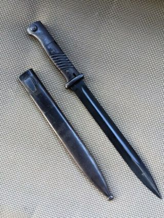 Vintage Wwii German K98 Combat Bayonet Dagger Knife Mundlos Bym 41