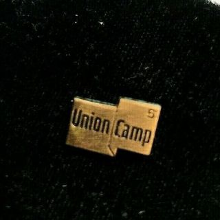 Vintage 1966 10k Gold Union Camp 5 Year Loyal Service Award Lapel Pin P14