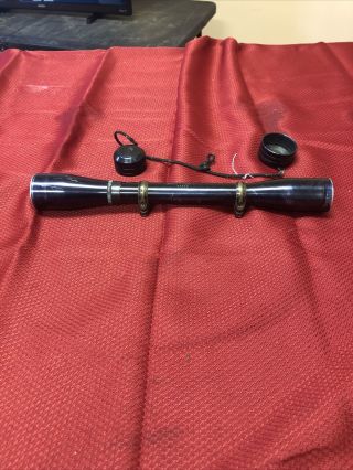 Leupold Pioneer 4x Scope Vintage With Scope Caps And Rings