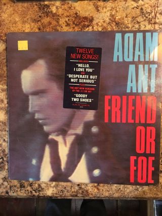 Adam Ant Friend Or Foe Vinyl Lp Epic Old Stock W/ Hype Sticker