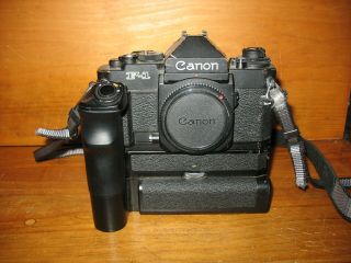 Vintage Canon F - 1 Slr Camera Body 282251 With Motor Drive 160128