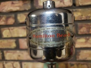 Vintage Hamilton Beach No.  25 Malt Shake Milkshake Mixer Green Porcelain Rare 2