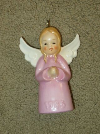 Vintage Goebel 1985 Pink Angel Christmas Ornament