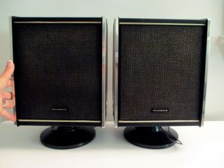 Vintage Space Age Panasonic Sgk - 252 Pedestal Speakers For Se - 970 Se - 990 Stereo