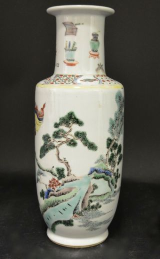 A Chinese Porcelain Famille Verte Vase,  Late 19th Century