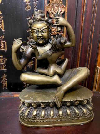 Chinese Bronze Or Brass Buddha Statue.