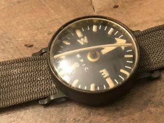 Vintage Rare Wpic Waltham Watch Co.  Cuban Missile Crisis Worn Compass