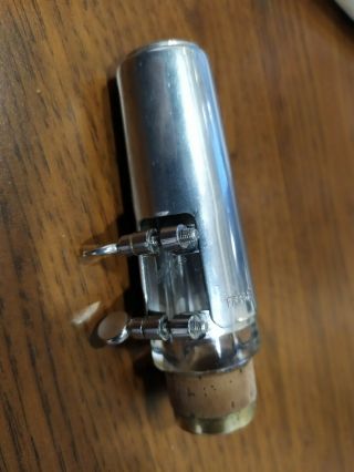 Vintage Vandoren A1 Crystal B Flat Clarinet Mouthpiece With Ligature And Cap