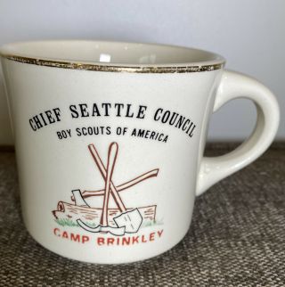 Vintage Camp Brinkley Boy Scouts Of America Chief Seattle Wa Council Mug Usa