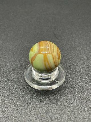 Christensen Agate Striped Opaque Vintage Marble Htf Busy 3 - Color Cac 0.  551” Nm - M