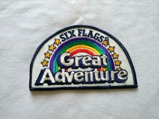 Vintage Six Flags Great Adventure Rainbow Stars Patch